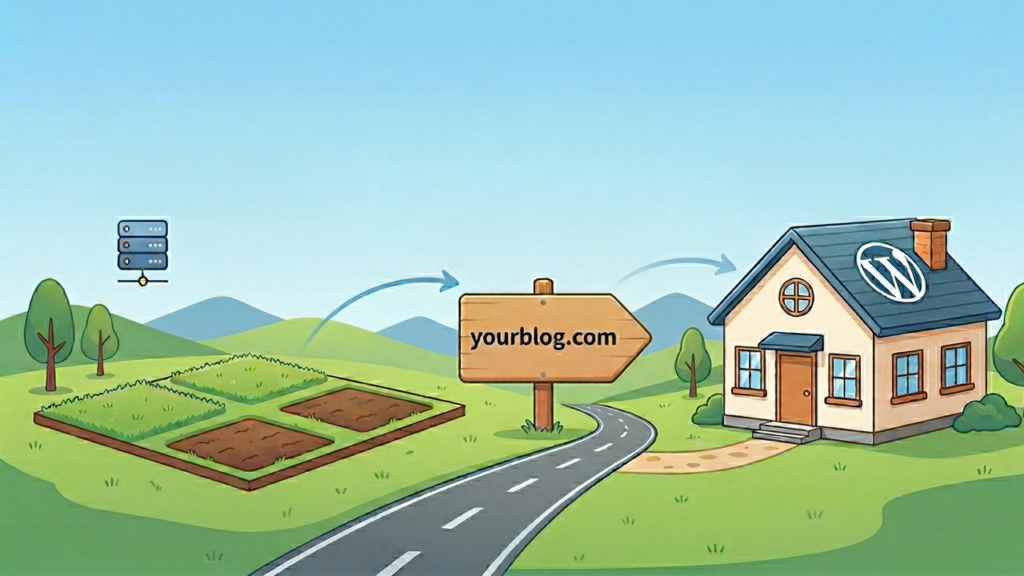 WordPressブログを始めるための全体像（サーバー・ドメインとの関係）